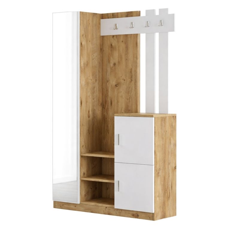 Mobile da ingresso 2 ante quercia e bianco 113x179h cm - Arco