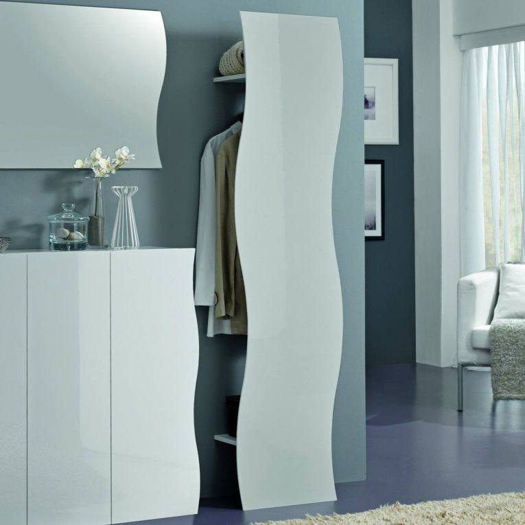 Mobile da ingresso a muro bianco lucido 40x186h cm - Alilia