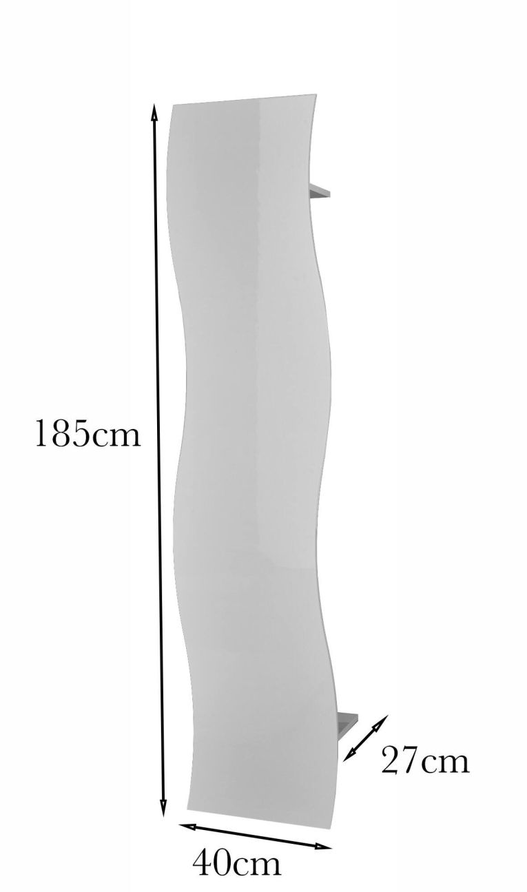 Mobile da ingresso a muro bianco lucido 40x186h cm - Alilia