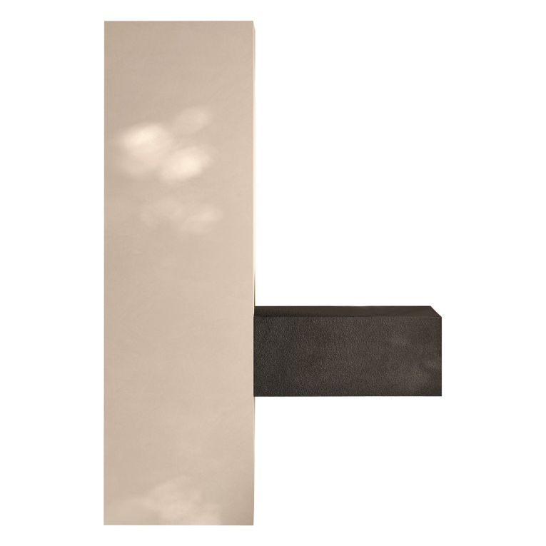 Mobile da Ingresso Bianco Crema Marrone Noce 15 Paia Cassetti 123x30x186h cm, 4 Ripiani Made in Italy - Faicchio