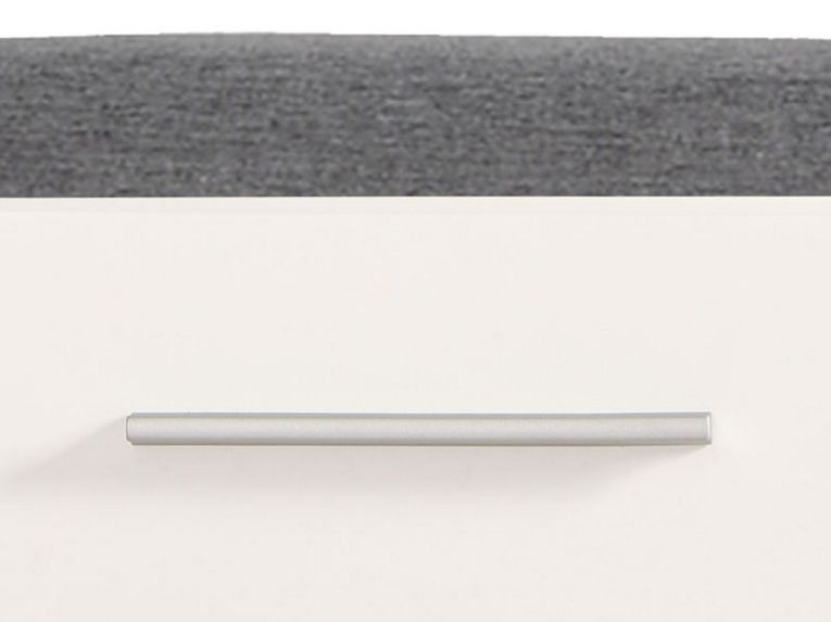 Mobile da Ingresso Bianco Grigio Scuro un Ripiano 2 Ante 79x35x45h cm, 2 Vani - Cannole