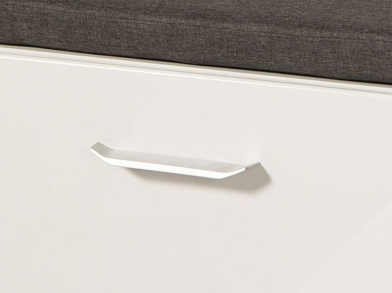 Mobile da Ingresso Bianco Grigio Scuro un Ripiano Un'anta 74.5x35x53h cm, 2 Vani - Ceranesi