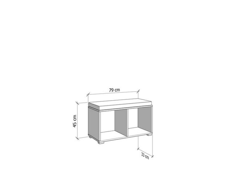 Mobile da Ingresso Bianco Grigio un Ripiano 2 Ante 79x35x45h cm, 2 Vani - Cannole