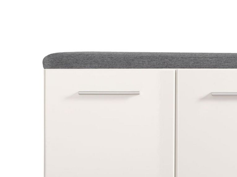 Mobile da Ingresso Bianco Grigio un Ripiano 2 Ante 79x35x45h cm, 2 Vani - Cannole
