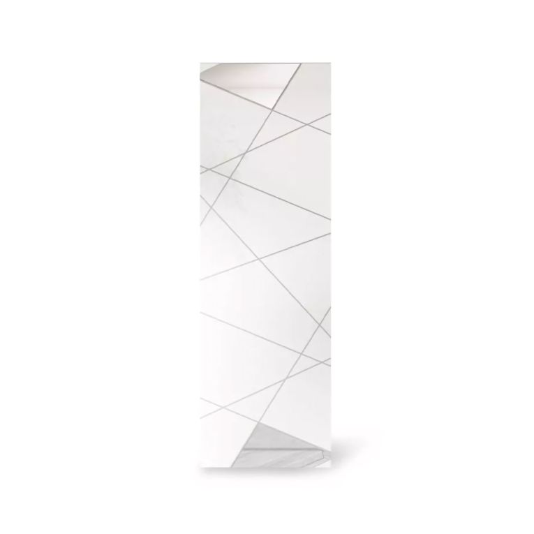 Mobile da Ingresso Bianco Lucido Bianco Appendiabiti 6 Paia 78x31x186.5h cm, 2 Ripiani - Medolla