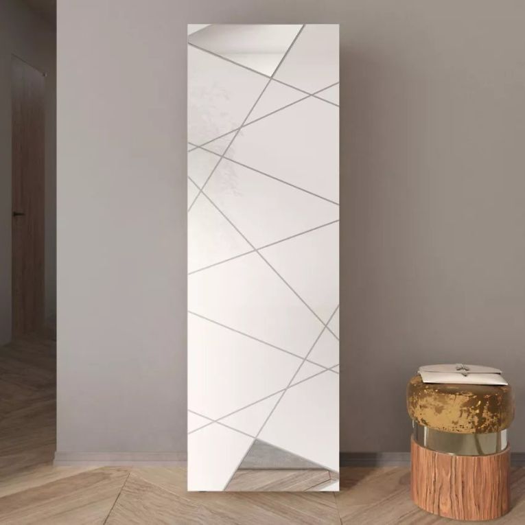 Mobile da Ingresso Bianco Lucido Bianco Appendiabiti 6 Paia 78x31x186.5h cm, 2 Ripiani - Medolla
