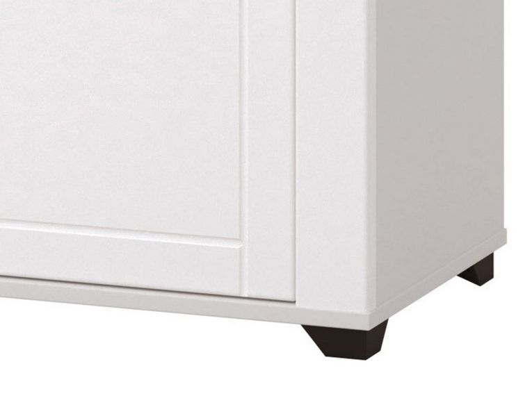 Mobile da Ingresso Bianco Opaco Marrone Rovere un Cassetto 2 Ripiani 60.5x41x105h cm, Un'anta - Rogeno