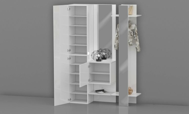 Mobile da ingresso da parete 2 ante bianco 140x190h cm - Arabelle