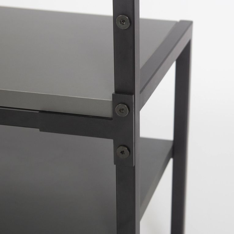 Mobile da ingresso da parete antracite e nero 78x182h cm - Varsavia
