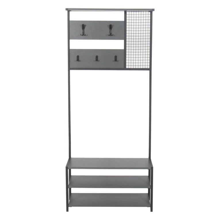 Mobile da ingresso da parete antracite e nero 78x182h cm - Varsavia