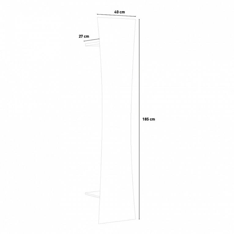 Mobile da ingresso da parete bianco lucido 40x186h cm - Anisinabe