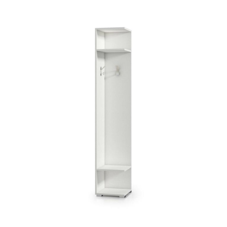 Mobile da ingresso Fornace, 35x37h195 cm, Bianco