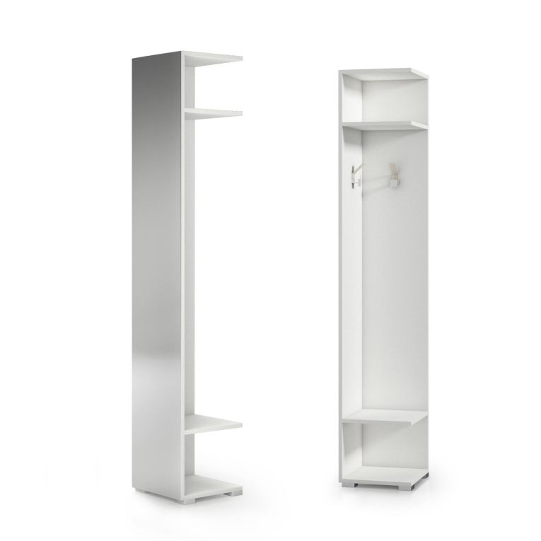 Mobile da ingresso Fornace, 35x37h195 cm, Bianco