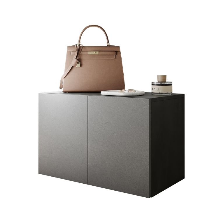 Mobile da Ingresso Grigio 2 Paia con Scarpiera 63x35x41h cm, 2 Ante - Scorrano