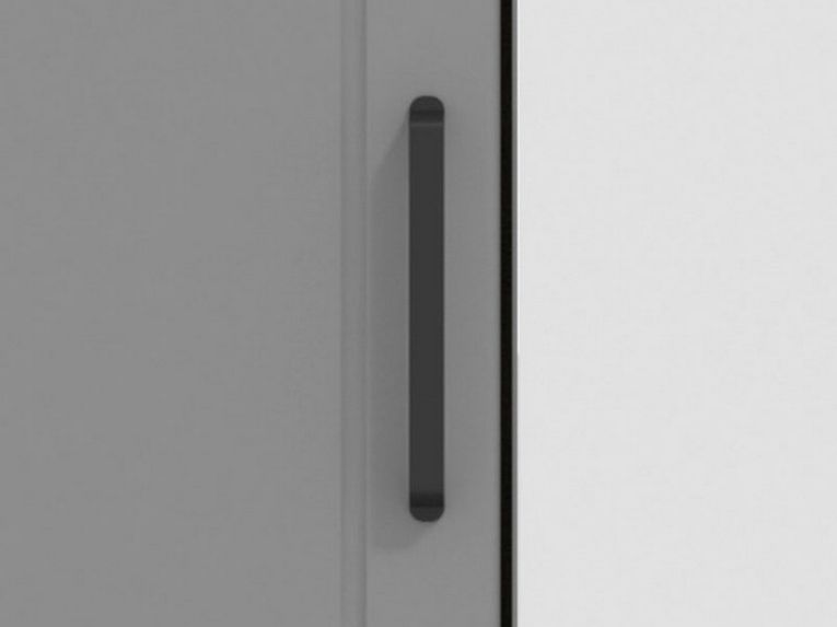 Mobile da Ingresso Grigio Marrone Rovere Nodi Specchio Incluso 3 Ripiani 75x41x194.5h cm, Appendiabiti - Coggiola