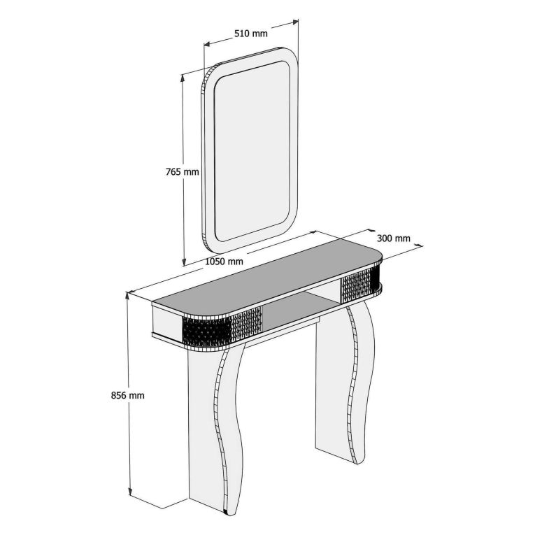 Mobile da Ingresso Marrone Noce Marrone Noce Specchio Incluso 2 Ripiani 105x30x85h cm, Modulabile - Gazzuolo