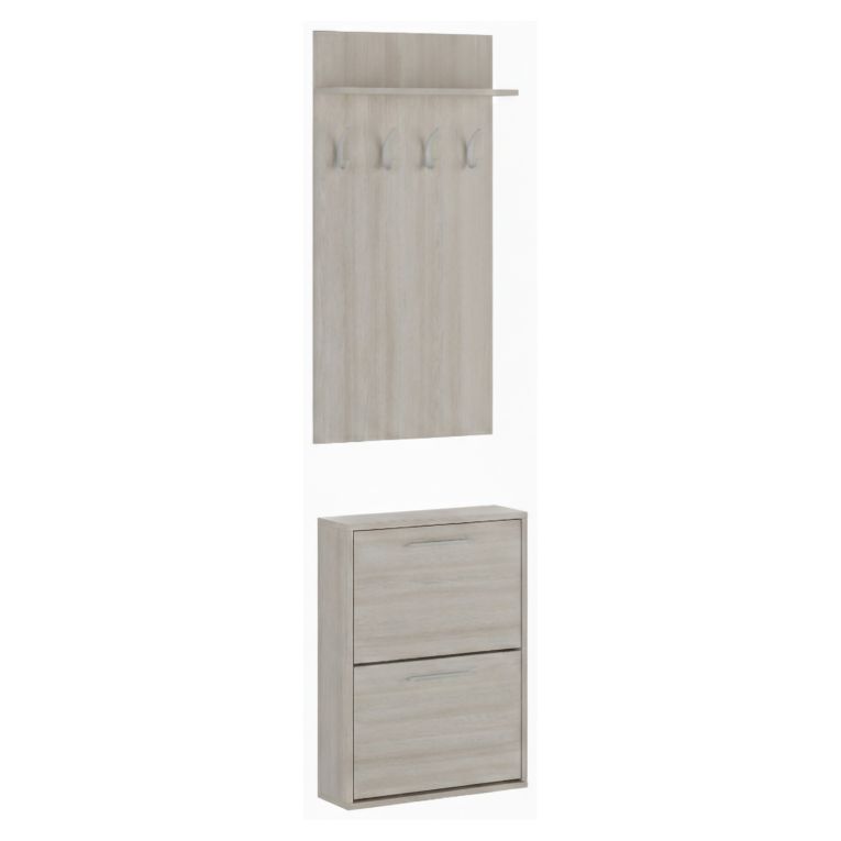 Mobile da Ingresso Marrone Olmo Appendiabiti Apertura a Ribalta 54x28x181h cm, 2 Ante - Sestola
