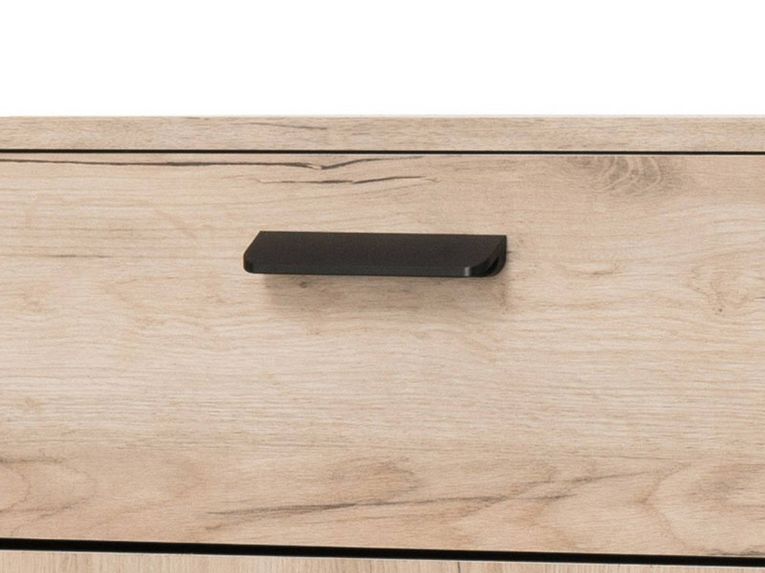 Mobile da Ingresso Marrone Rovere Nero un Cassetto 2 Ripiani 54x35x101h cm, Un'anta - Sezzadio
