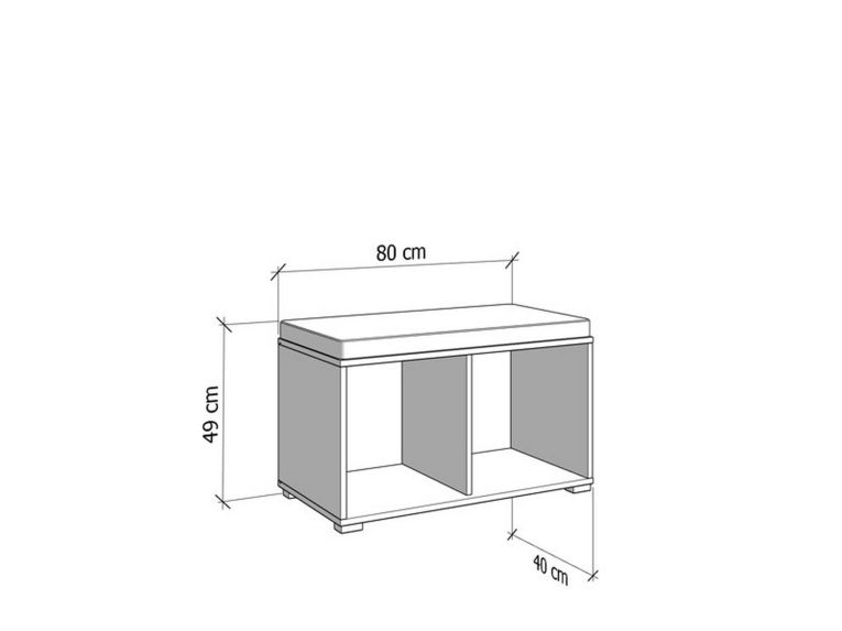 Mobile da Ingresso Marrone Rovere Nodi Grigio Scuro un Ripiano Apertura Battente 80x40x49h cm, 2 Ante - Pincara