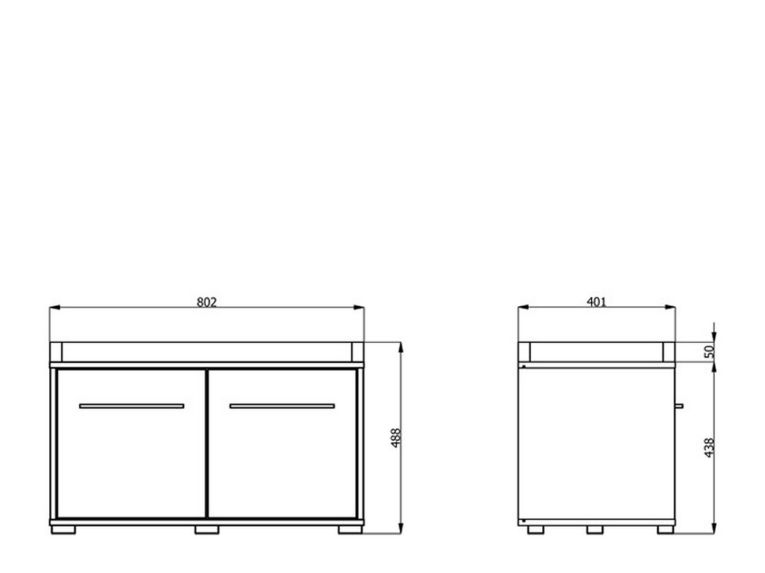 Mobile da Ingresso Marrone Rovere Nodi Grigio Scuro un Ripiano Apertura Battente 80x40x49h cm, 2 Ante - Pincara