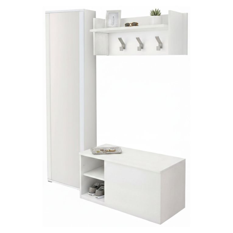 Mobile da ingresso sospeso 2 ante bianco 90x45h cm - Tanzanite
