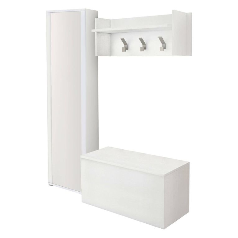 Mobile da ingresso sospeso 2 ante bianco 90x45h cm - Tanzanite