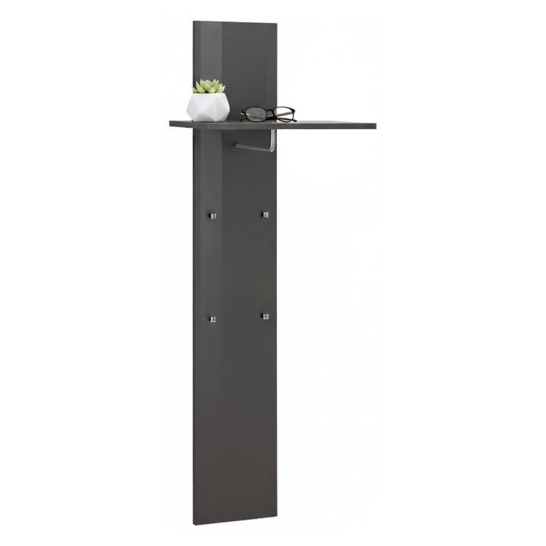 Mobile da ingresso sospeso antracite lucido 50x140h cm - Etesia