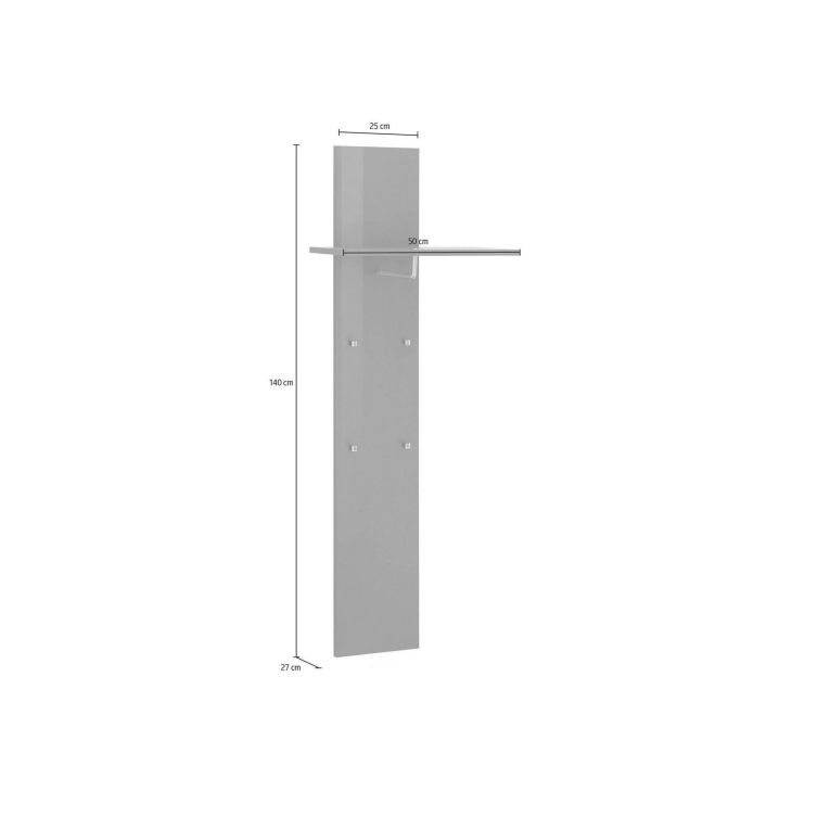 Mobile da ingresso sospeso bianco lucido 50x140h cm - Etesia