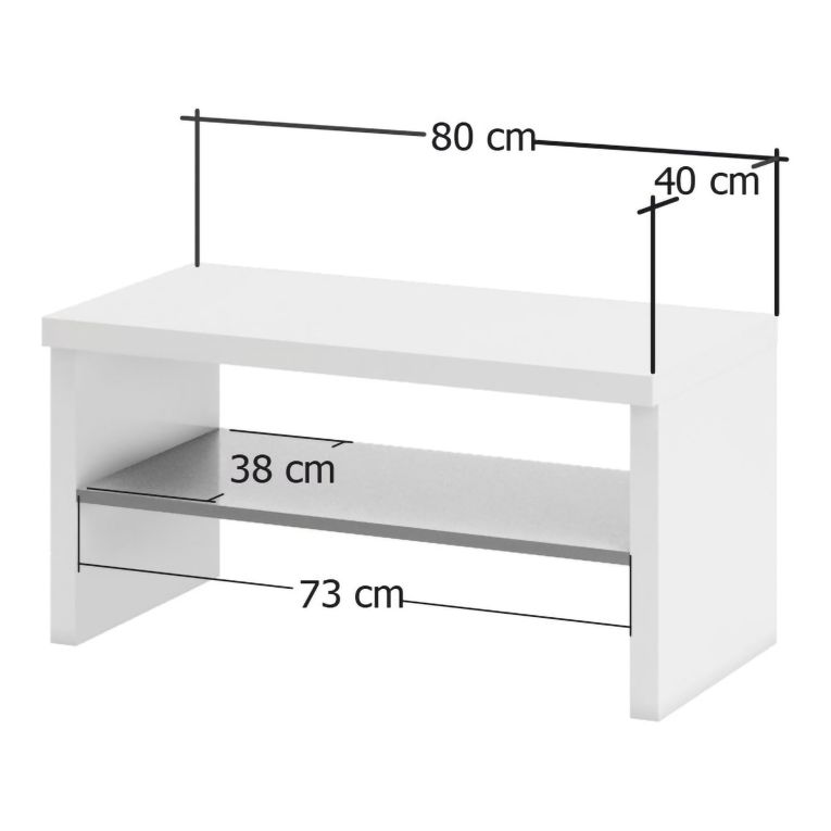 Mobile da ingresso sospeso bianco lucido e antracite 80x40h cm - Trivia