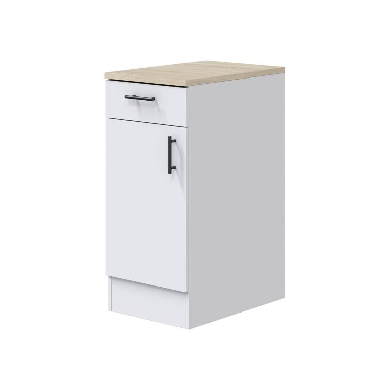 Mobile dispensa 40x90h cm bianco e rovere - Orvia