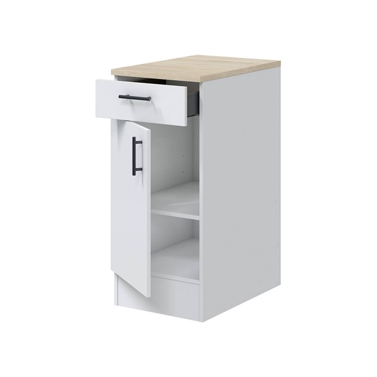 Mobile dispensa 40x90h cm bianco e rovere - Orvia