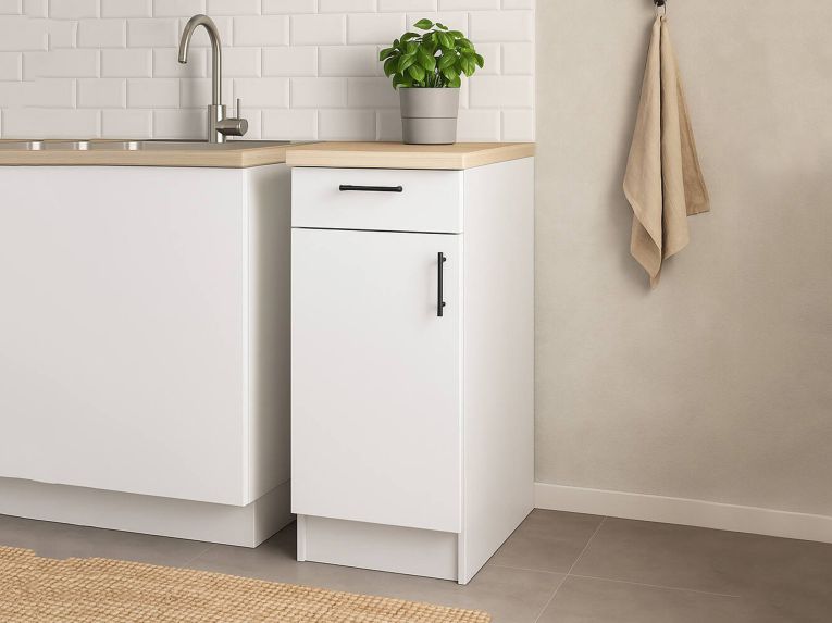 Mobile dispensa 40x90h cm bianco e rovere - Orvia