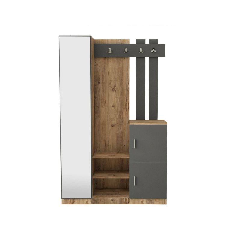 Mobile ingresso 2 ante quercia e antracite 113x179h cm - Arco