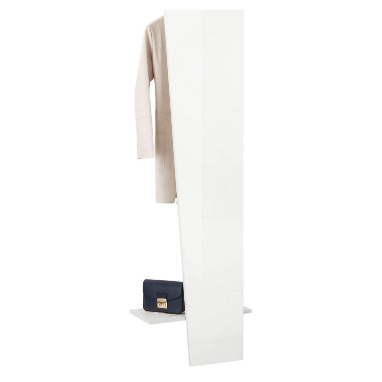 Mobile ingresso a muro moderno bianco lucido 50x200h cm - Allinko