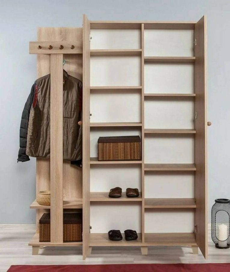 Mobile ingresso cannettato 2 ante quercia 135x194h cm - Liana