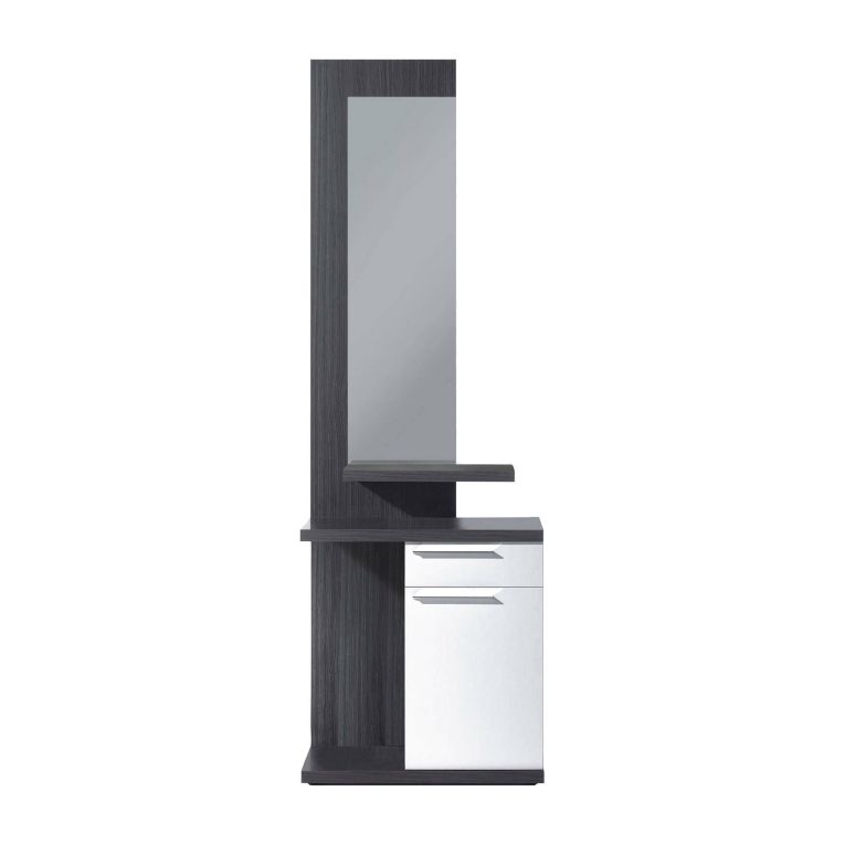 Mobile ingresso con cassetto bianco e grigio cenere 61x186h cm - Axell