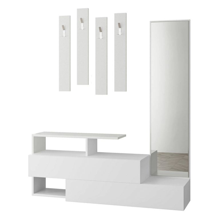 Mobile ingresso da parete 2 ante bianco 137x54h cm - Ofel