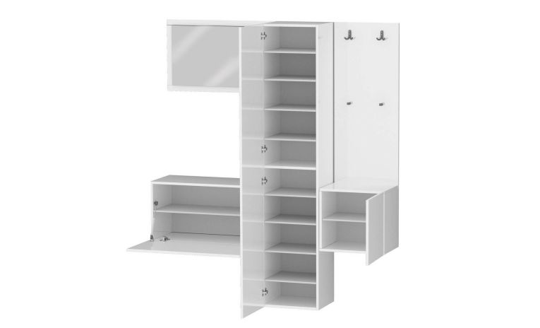 Mobile ingresso da parete 3 ante bianco 170x190h cm - Barengo