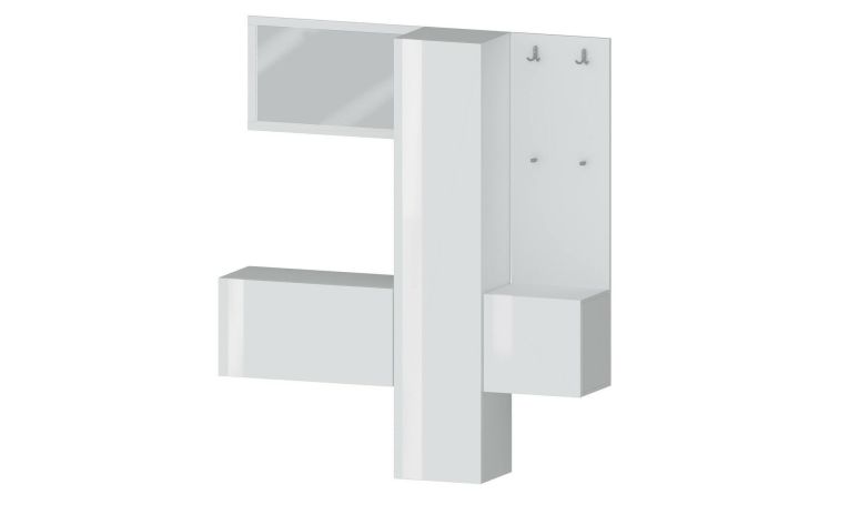 Mobile ingresso da parete 3 ante bianco 170x190h cm - Barengo