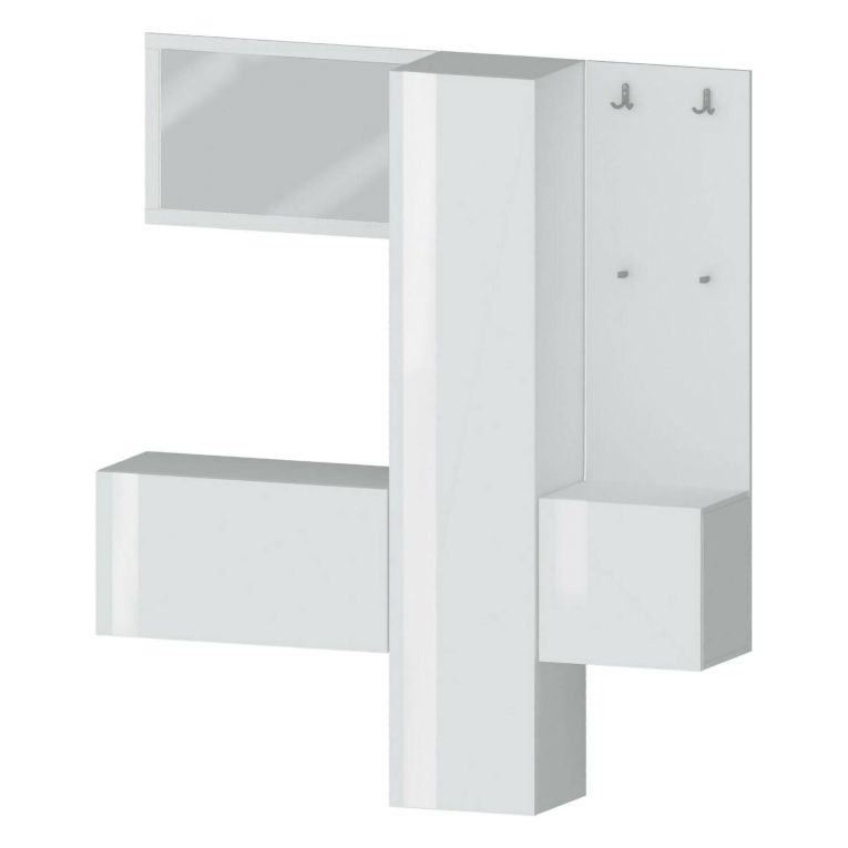 Mobile ingresso da parete 3 ante bianco 170x190h cm - Barengo