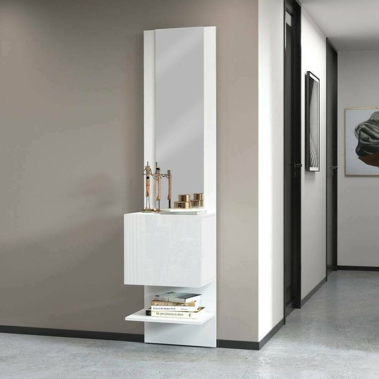 Mobile ingresso da parete bianco 45x190h cm - Ivana