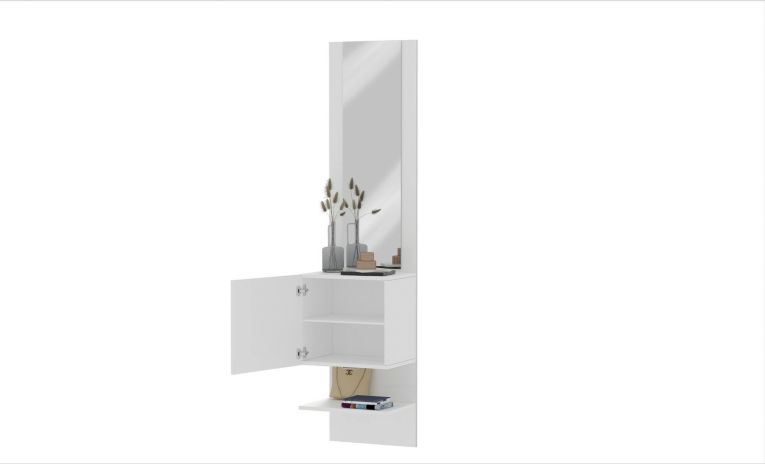 Mobile ingresso da parete bianco 45x190h cm - Ivana