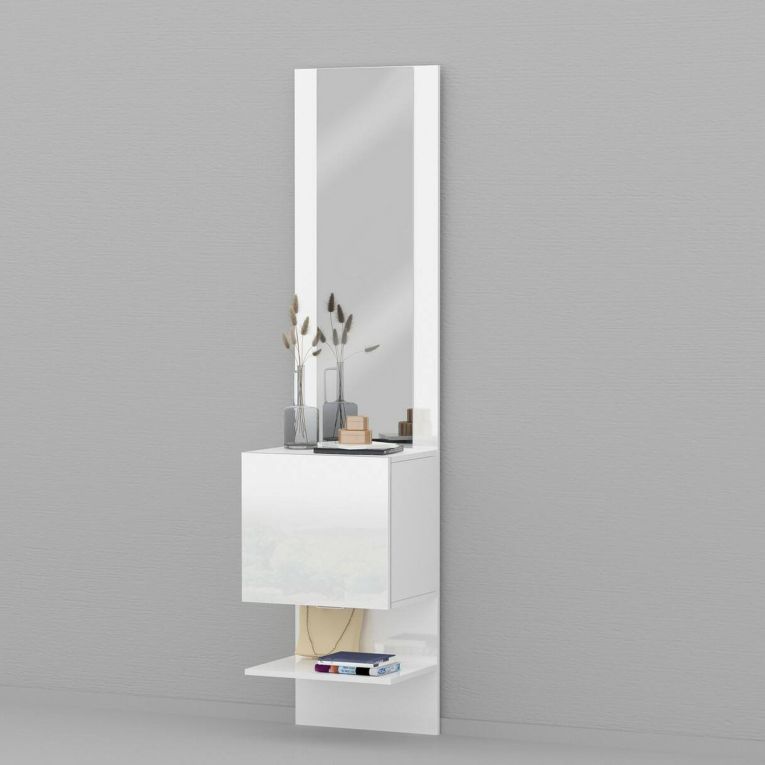 Mobile ingresso da parete bianco 45x190h cm - Ivana