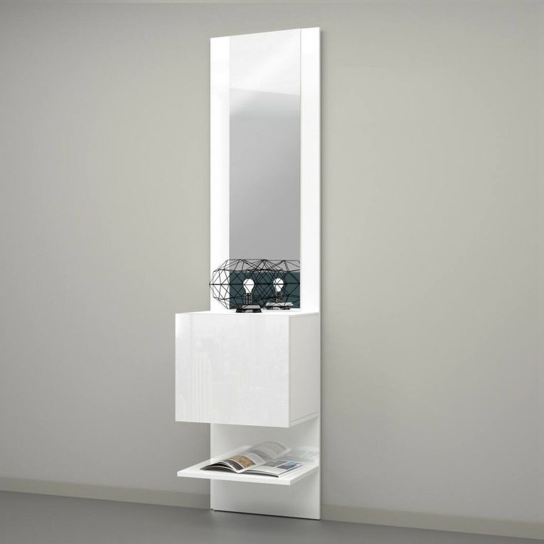 Mobile ingresso da parete bianco 45x190h cm - Ivana