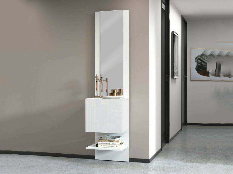 Mobile ingresso da parete bianco 45x190h cm - Ivana