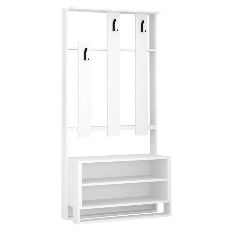 Mobile ingresso elegante da parete bianco 90x180h cm - Toraji