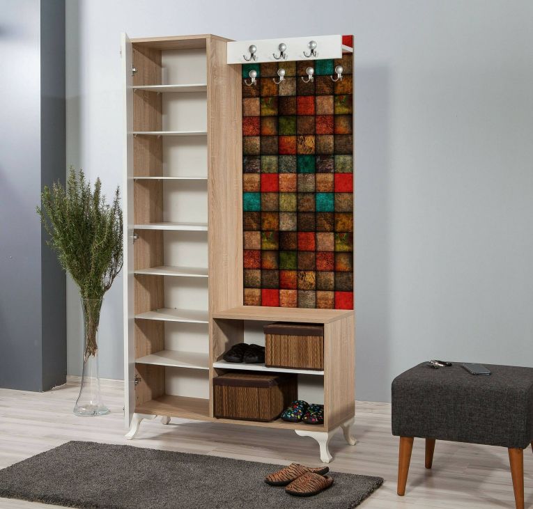 Mobile ingresso quercia e multicolore 100x190h cm - Sugilite