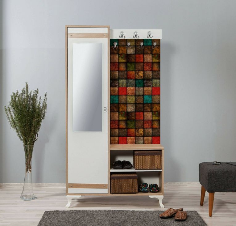 Mobile ingresso quercia e multicolore 100x190h cm - Sugilite
