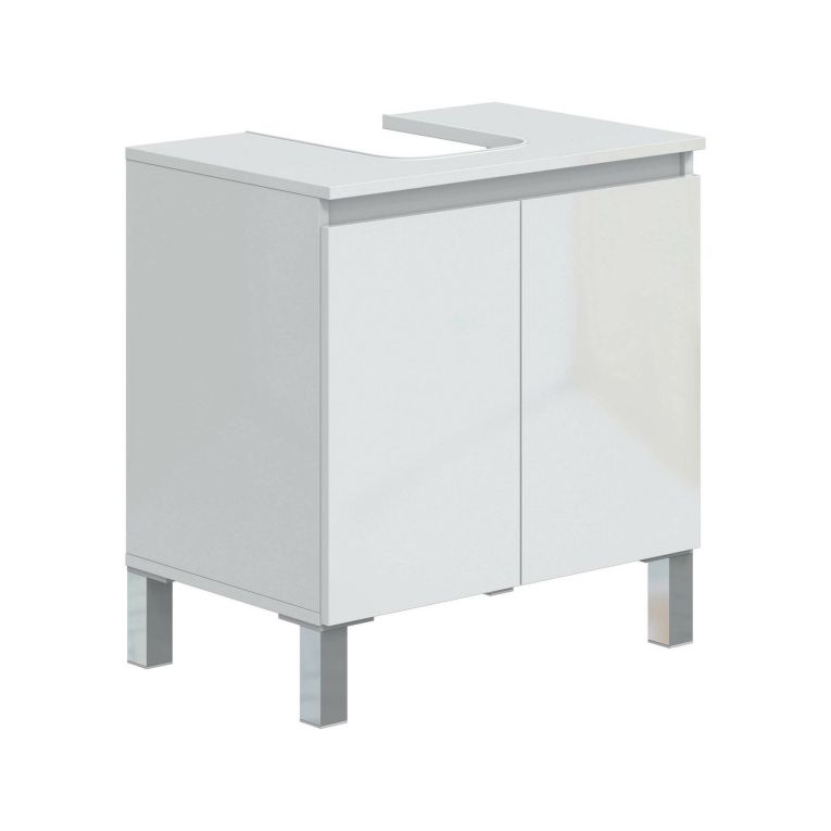 Mobile lavabo 2 ante 60x40x63h cm bianco lucido - Jerome