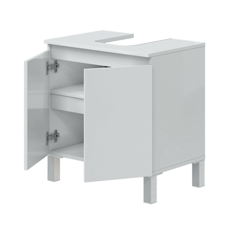 Mobile lavabo 2 ante 60x40x63h cm bianco lucido - Jerome